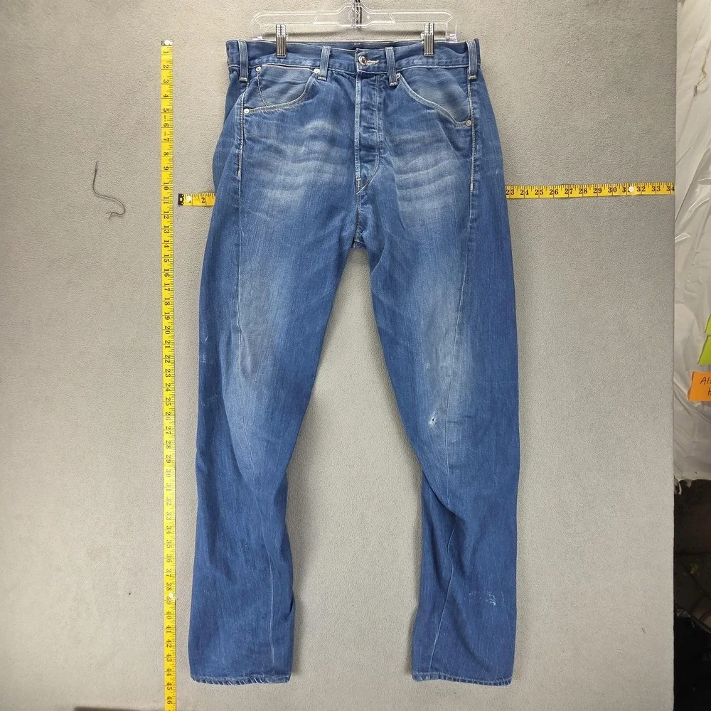 Vintage Levis Engineered Jeans Mens 33x34 Blue Medium Wash Twisted Button Fly